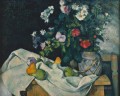 Stillleben mit Blumen und Früchten Paul Cezanne